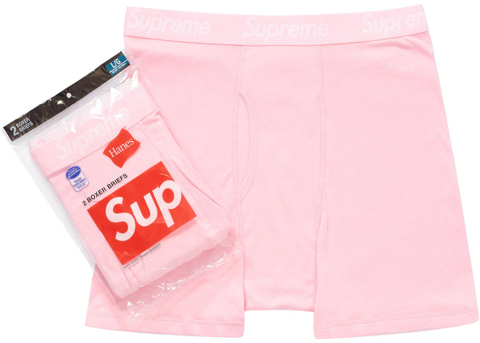 Supreme x Hanes Boxer Briefs (2 Pack) Pink
