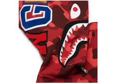 BAPE Color Camo Shark Full Zip Hoodie Red