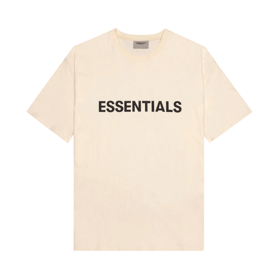 Fear Of God Essentials Boxy T-Shirt Applique Logo Butter Cream