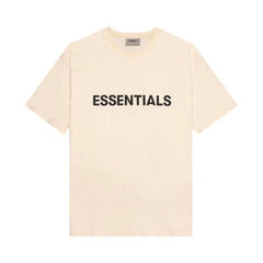 Fear Of God Essentials Boxy T-Shirt Applique Logo Butter Cream