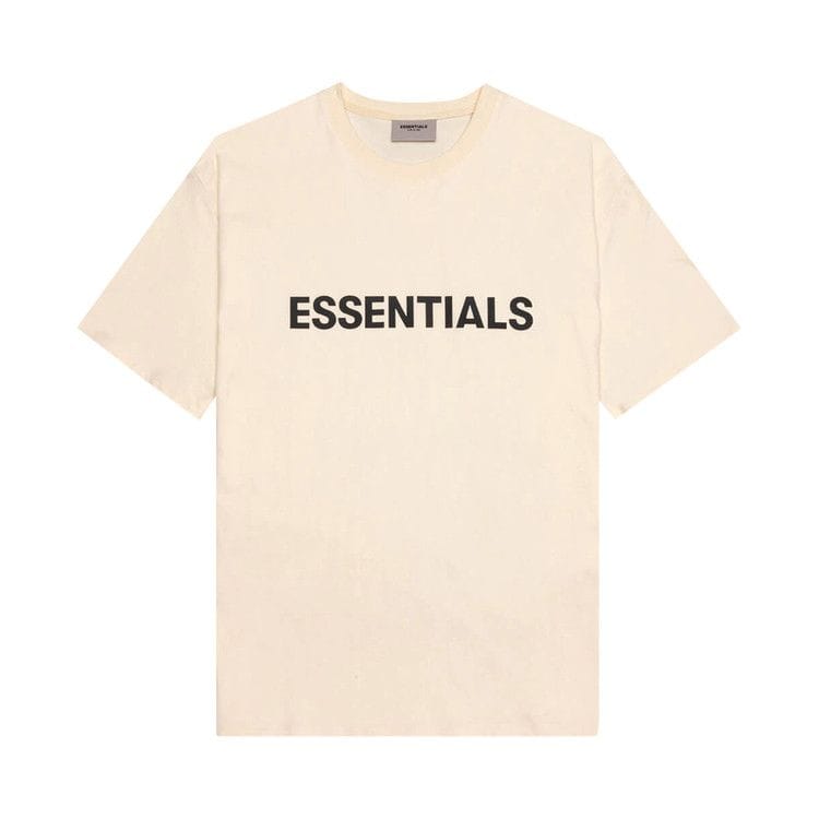 Fear Of God Essentials Boxy T-Shirt Applique Logo Butter Cream
