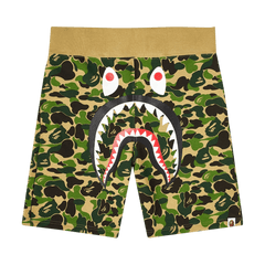 BAPE ABC Camo Shark Sweat Shorts Green