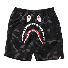 BAPE Color Camo Shark Beach Shorts Black
