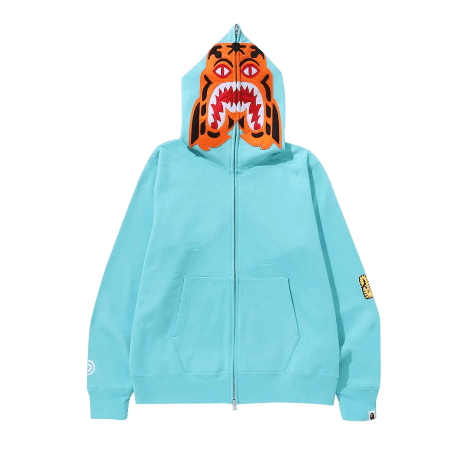 BAPE Tiger Full Zip Hoodie Green