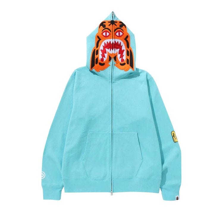 BAPE Tiger Full Zip Hoodie Green