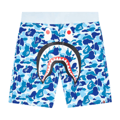BAPE ABC Camo Shark Sweat Shorts Blue