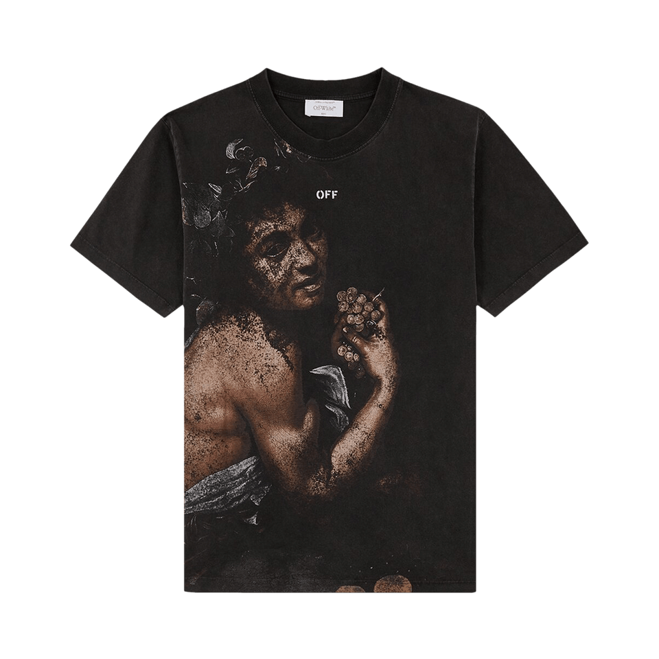 Off-White Bacchus Slim Shorts-Sleeve T-Shirt Black/Multicolor