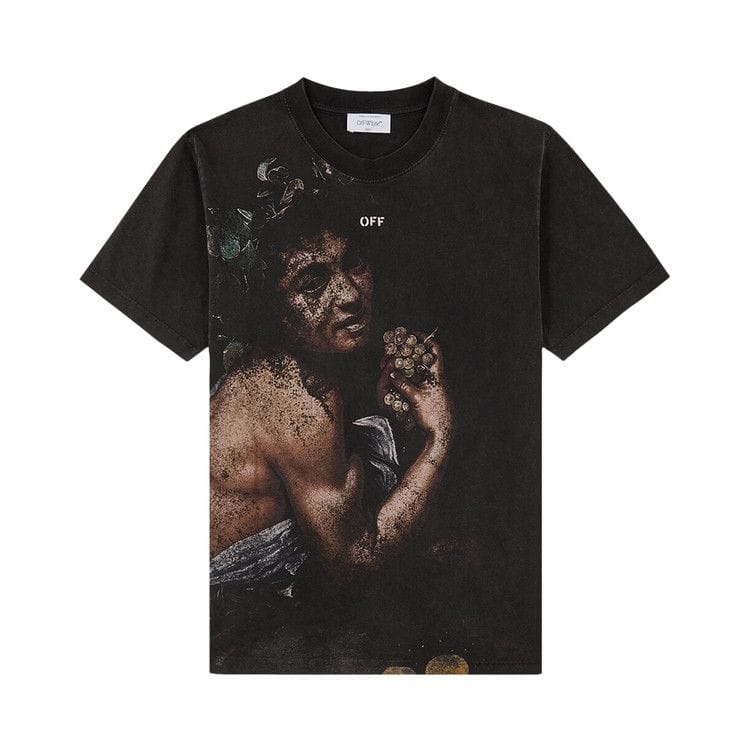 Off-White Bacchus Slim Shorts-Sleeve T-Shirt Black/Multicolor