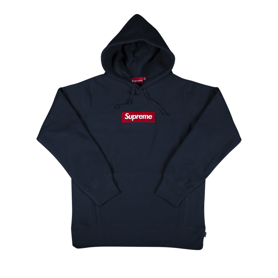 Supreme Box Logo Hoodie Navy
