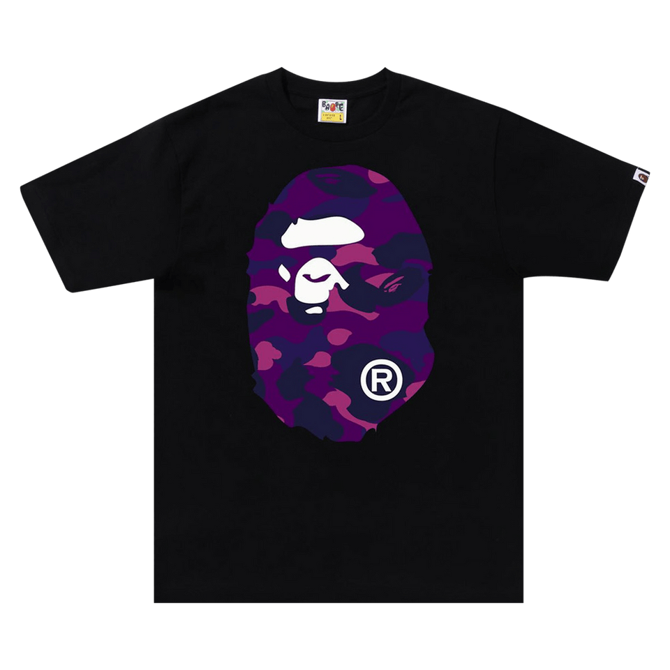 COLOR CAMO BIG APE HEAD T-Shirt BLACKPURPLE