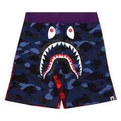 BAPE Crazy Camo Shark Sweat Shorts Navy