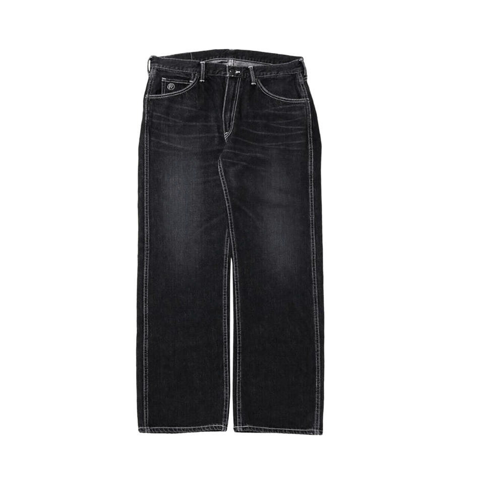 BAPE Ape Head Relaxed Fit Denim Pants Black