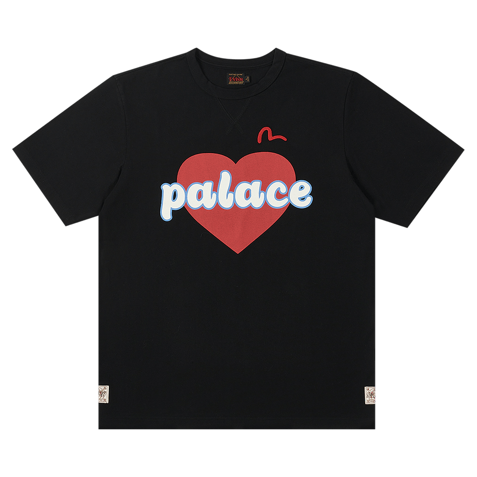 Palace x Evisu Heart T-Shirt Black