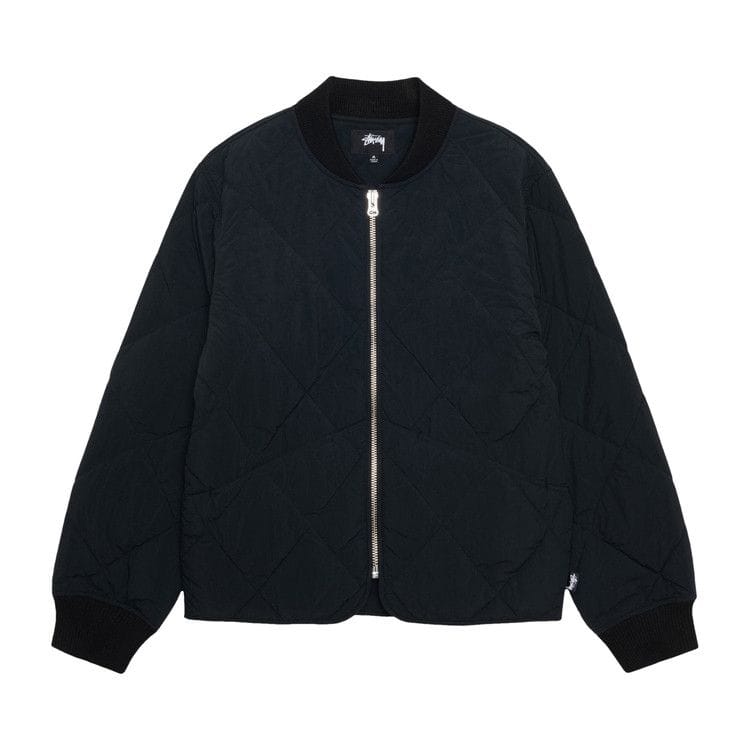 Stussy 8 Ball Quilted Liner Jacket Black