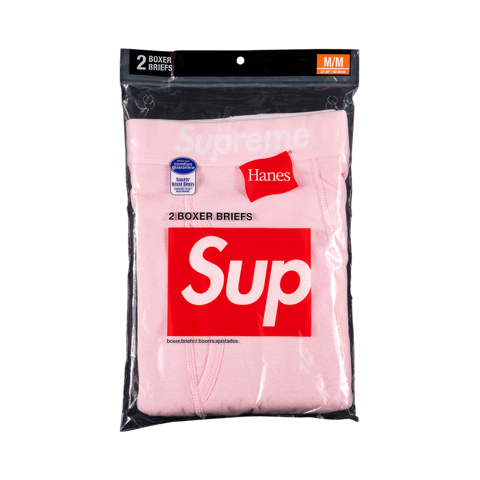 Supreme x Hanes Boxer Briefs (2 Pack) Pink