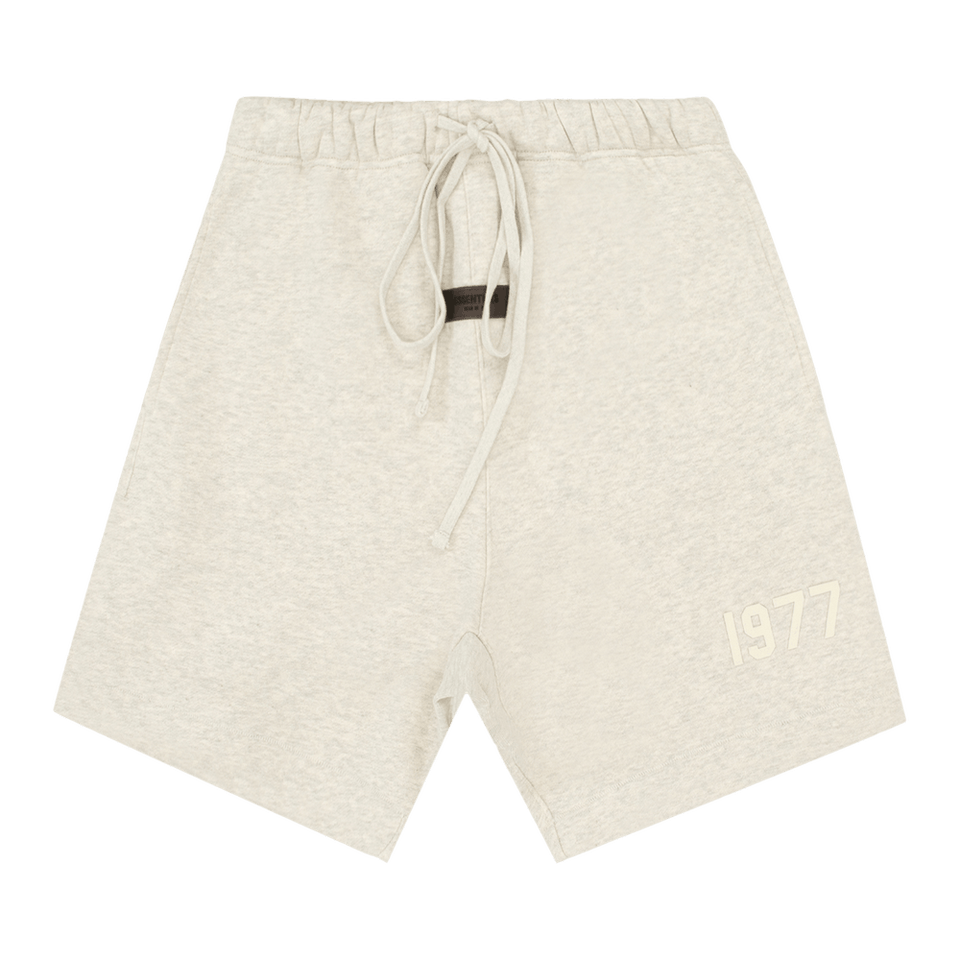 Essentials Shorts SS22 Flocked - Light Oatmeal