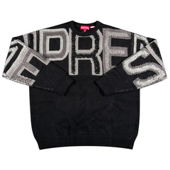 Supreme Chenille Logo Sweater Black
