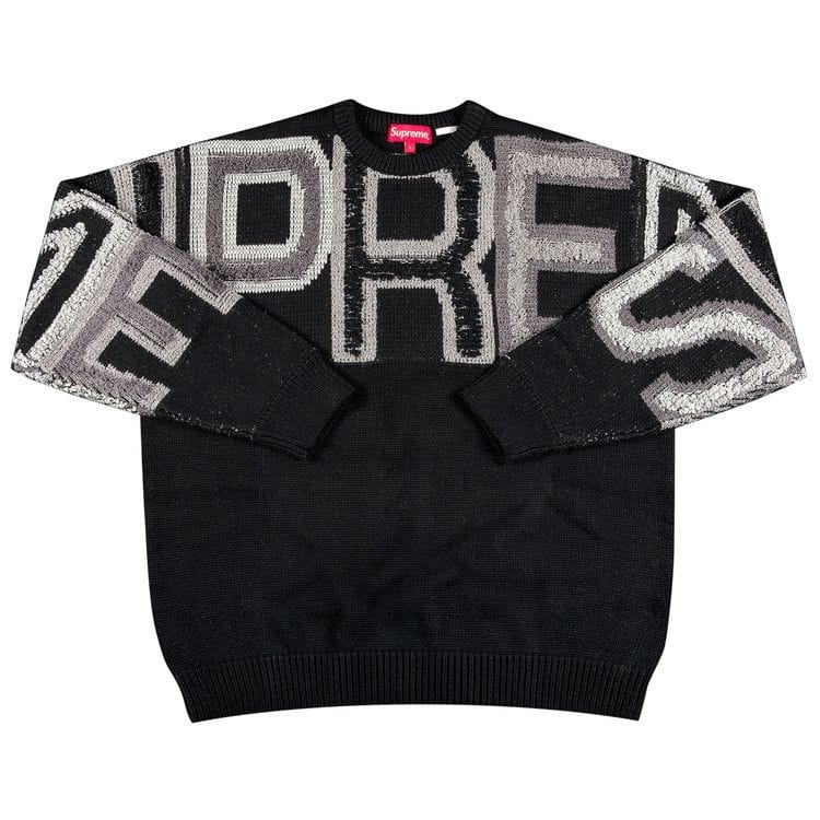 Supreme Chenille Logo Sweater Black