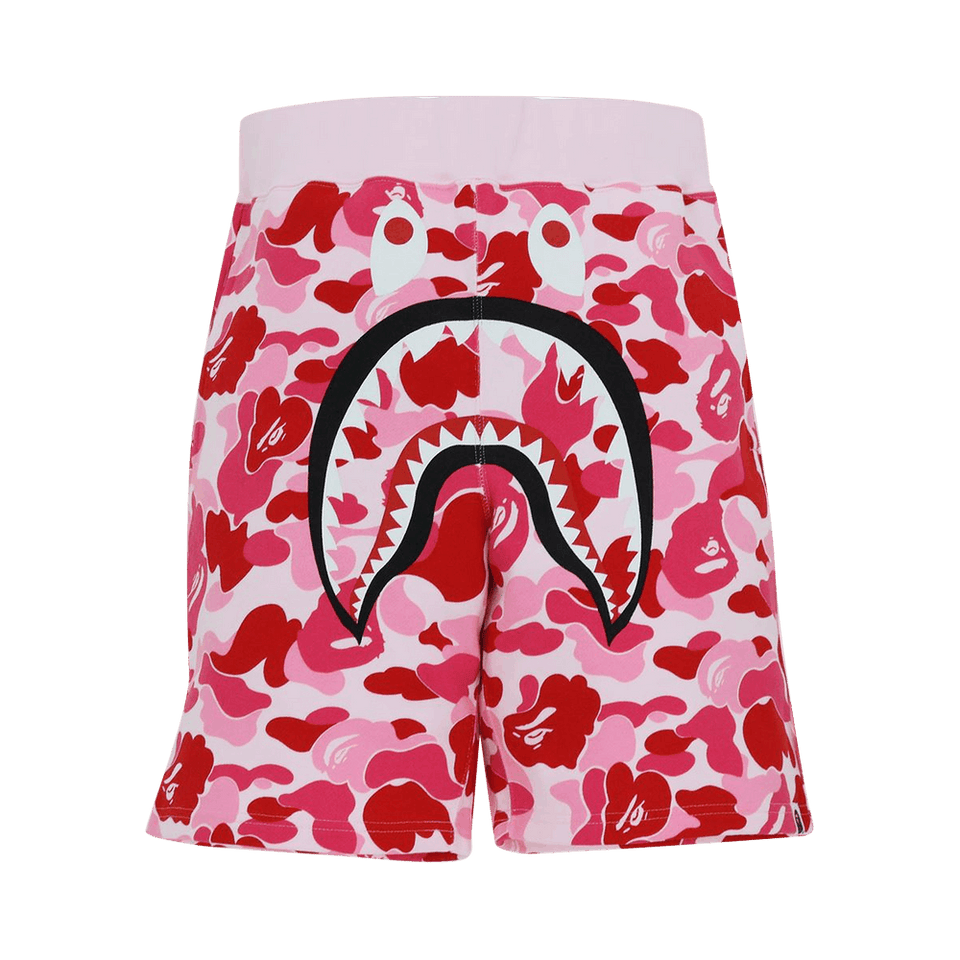 BAPE Big ABC Camo Shark Sweat Shorts Pink