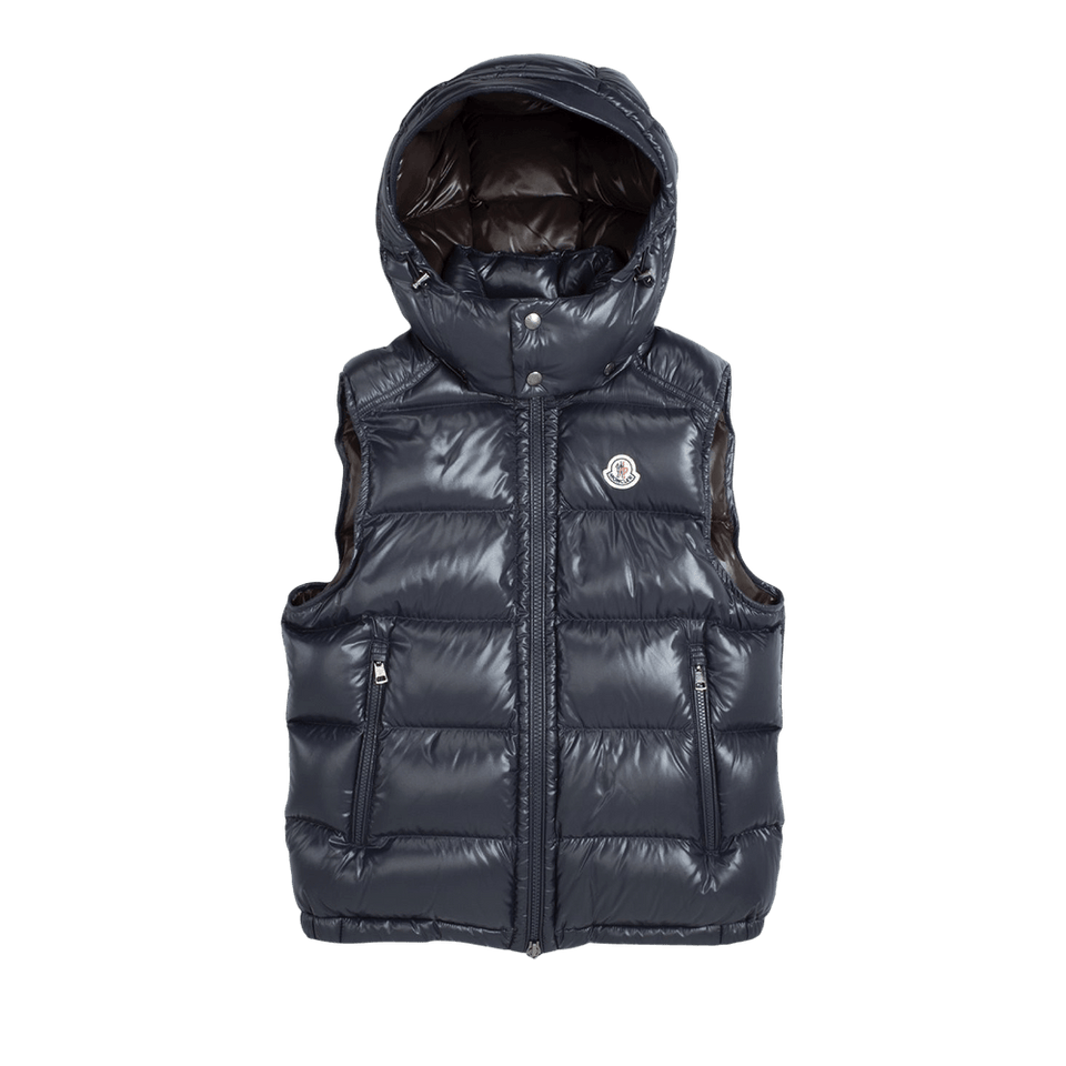 Moncler Bormes Shiny Puffer Vest Navy