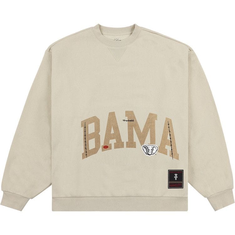 Cactus Jack by Travis Scott x Mitchell & Ness University Of Alabama Crewneck Tan