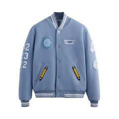 Kith x Invisible Friends Manteco Wool Varsity Jacket Larimar