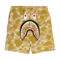 BAPE Color Camo Shark Sweat Shorts Yellow