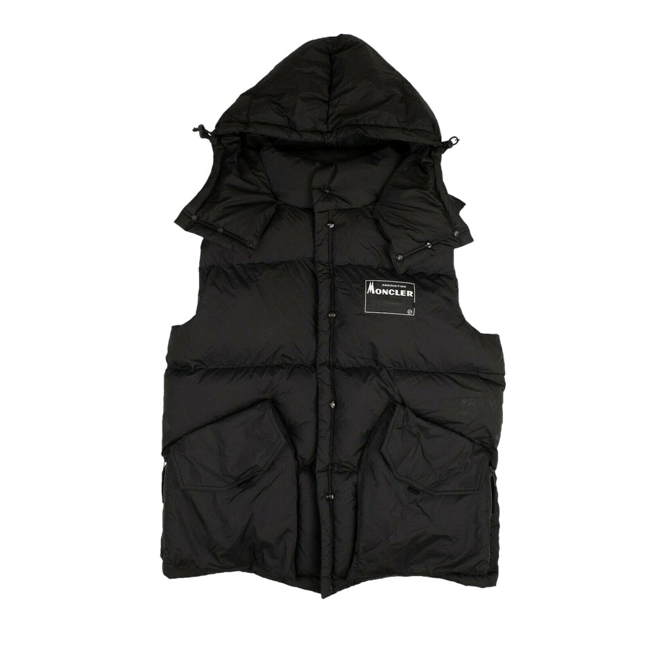 Moncler Kyle Gilet Logo Puffer Vest Black