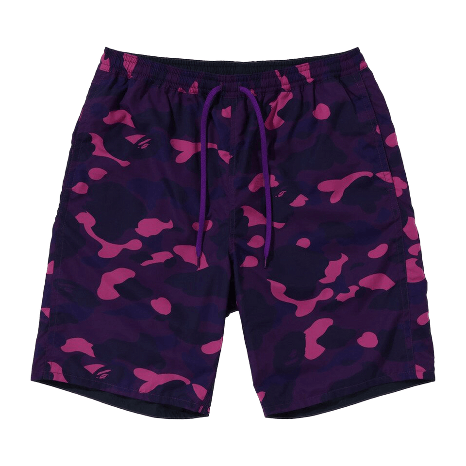 BAPE Color Camo Shark Reversible Shorts Purple