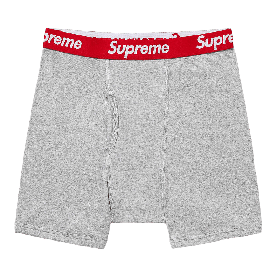 Supreme x Hanes Boxer Briefs (2 Pack) Heather Grey