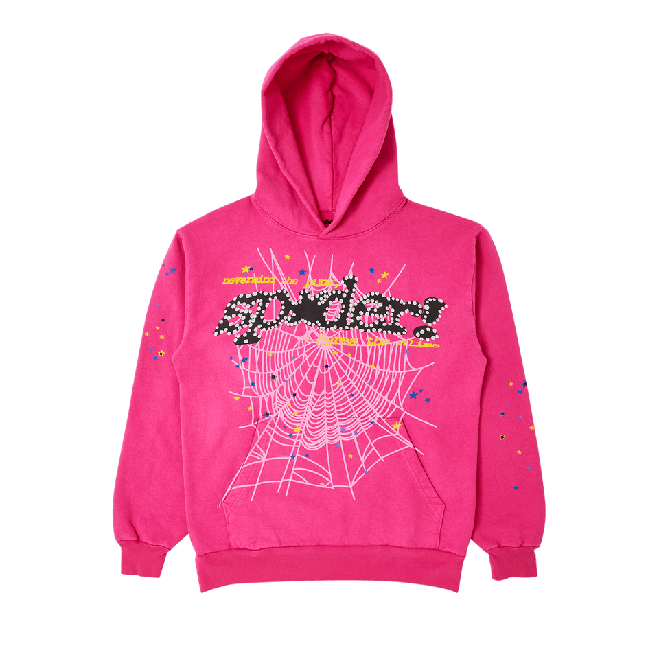 Sp5der P*nk V2 Hoodie Pink