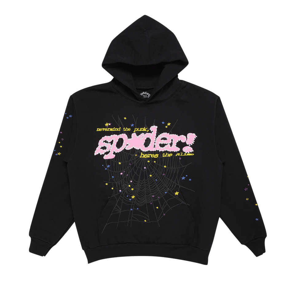 Sp5der P*nk V2 Hoodie Black