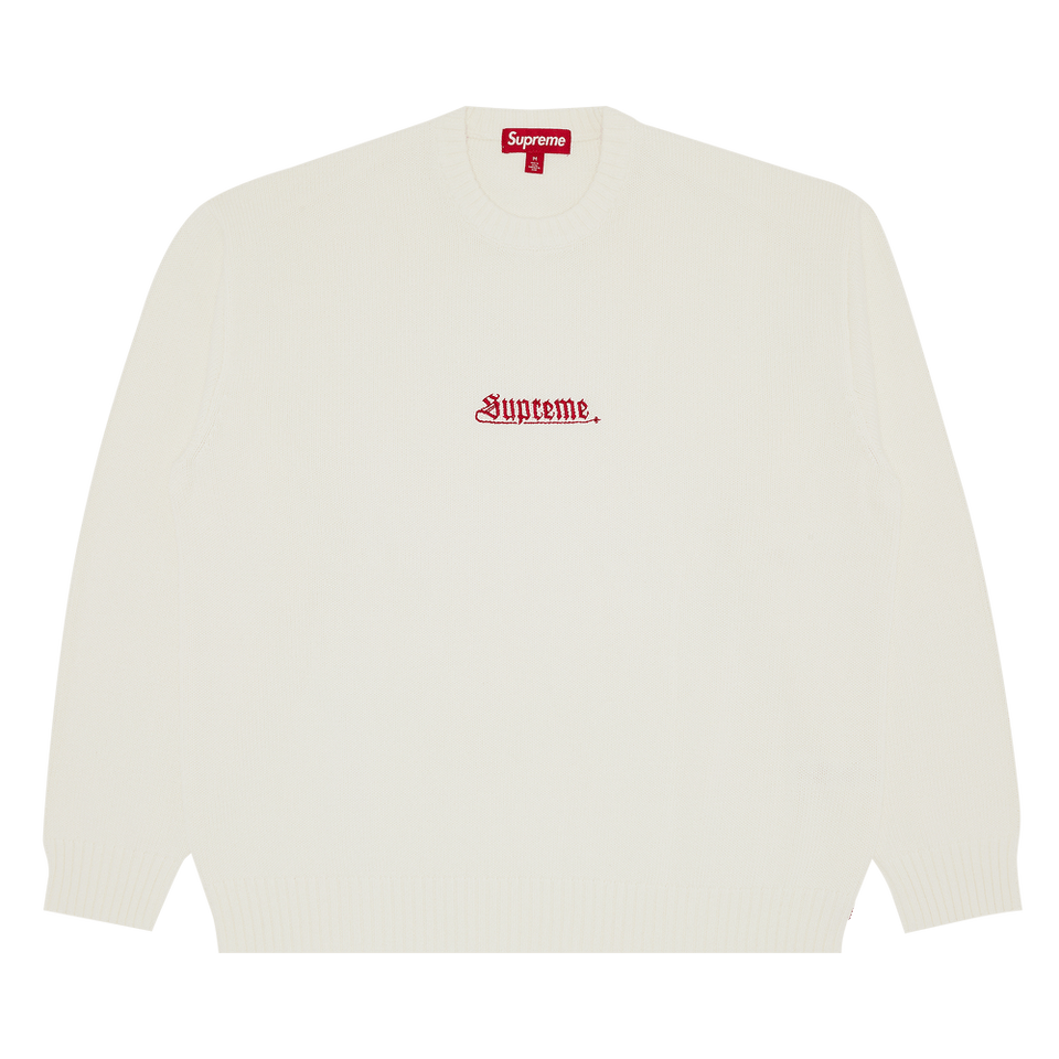 Supreme Old English Sweater Ivory
