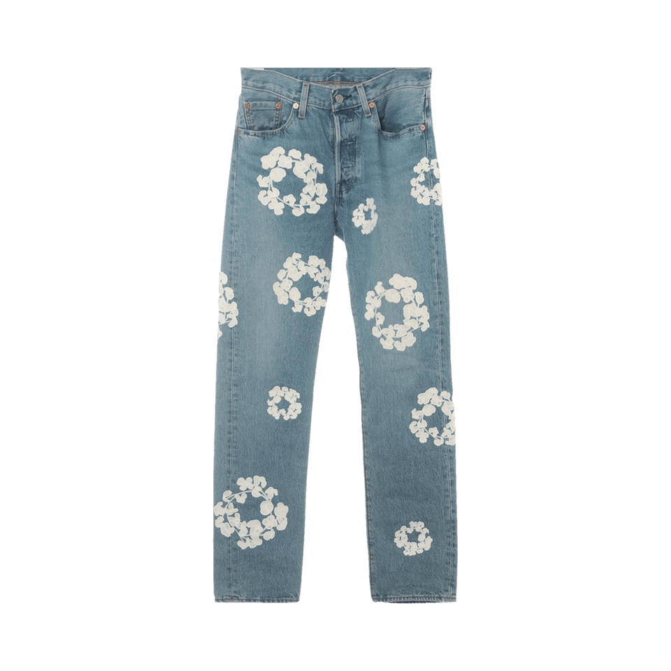 Levi's x Denim Tears Logo Japan Embroidered Denim Jeans Blue