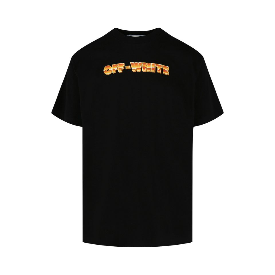 Off-White Arrows Print Crewneck T-Shirt Black/Orange