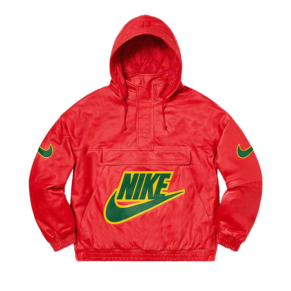 Supreme x Nike Leather Anorak Red