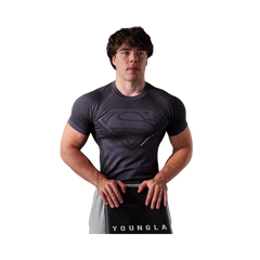 YoungLA Superman Compression Tees 'Charcoal'