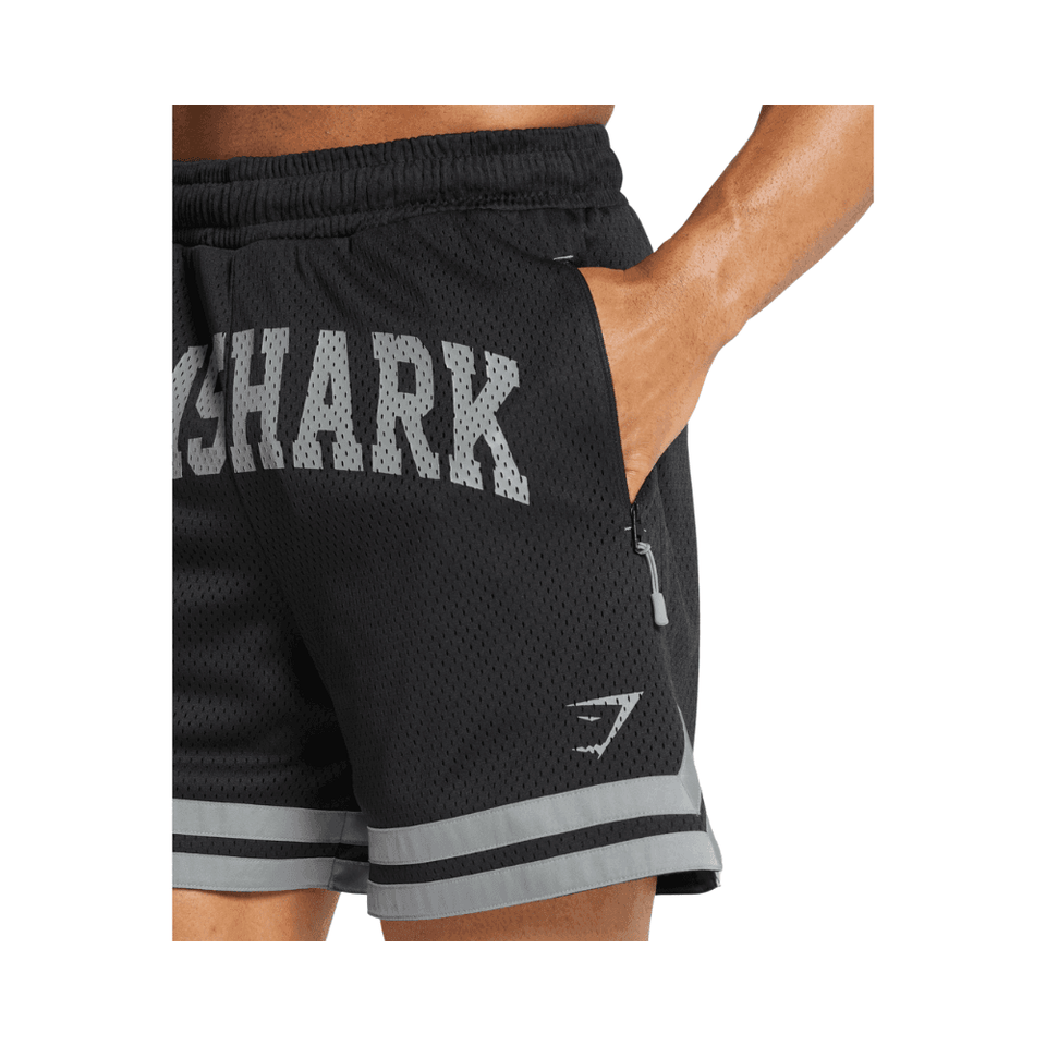 GymShark Varsity Mesh Shorts Black