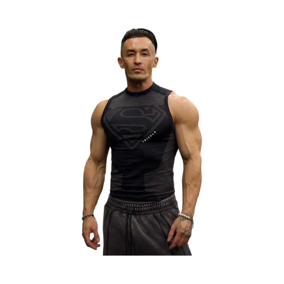 YoungLA Superman Compression Tanks 'Black'