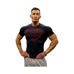 YoungLA Superman Compression Tees 'Black/Red'