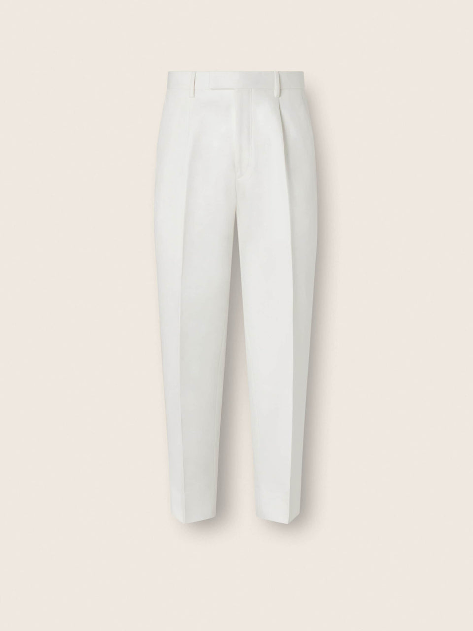 Zegna White Cotton And Linen Pants
