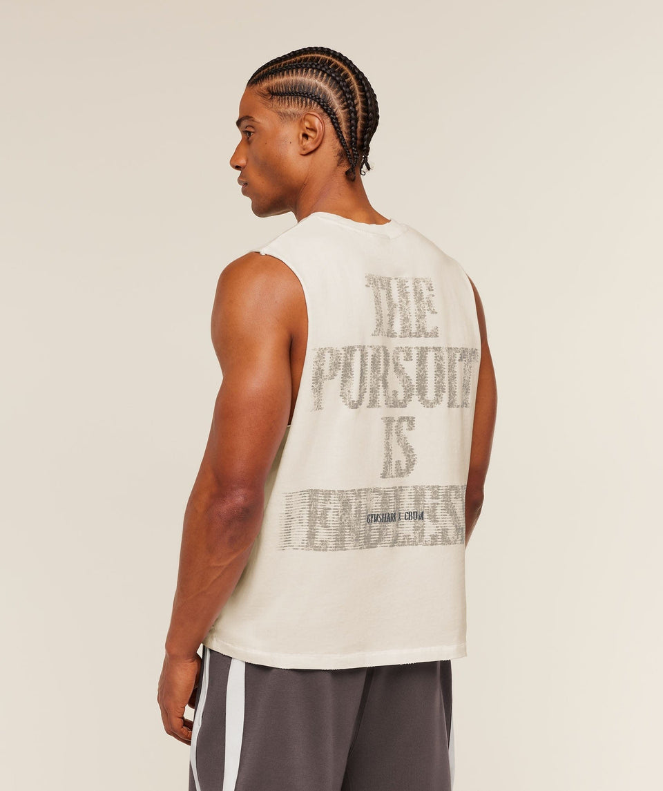 Gymshark Gymshark X Cbum Washed Sleeveless T-Shirt Soft White