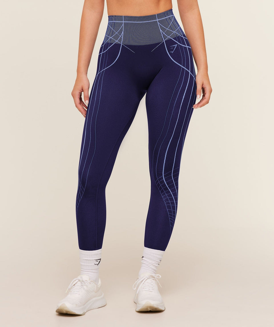Women's Gymshark Apex Seamless Leggings Indigo Purple
