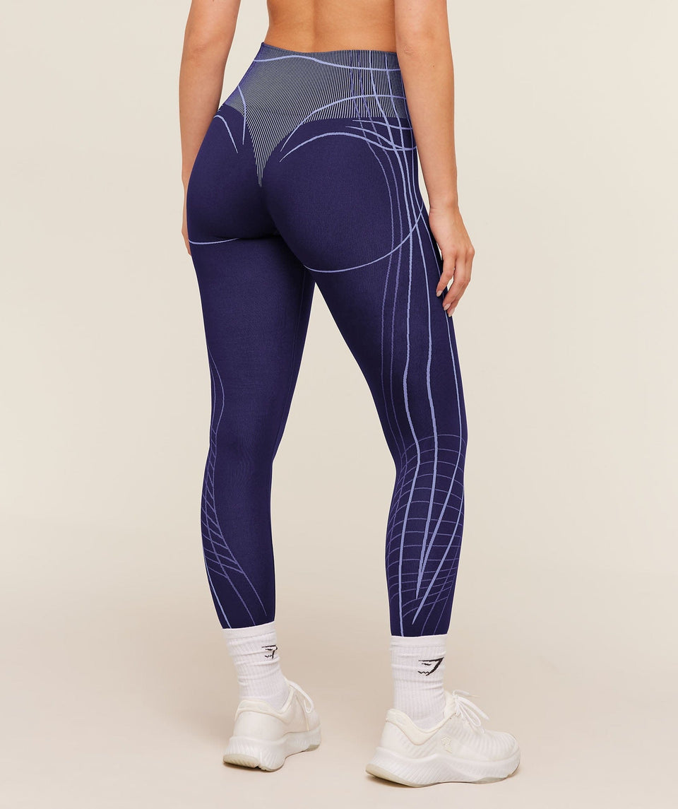 Women's Gymshark Apex Seamless Leggings Indigo Purple
