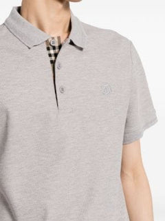Burberry logo-embroidered cotton polo shirt