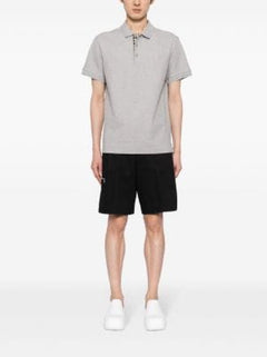 Burberry logo-embroidered cotton polo shirt