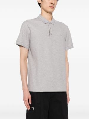 Burberry logo-embroidered cotton polo shirt