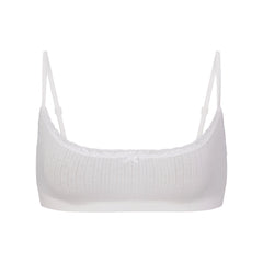 Lightweight Cotton Pointelle Scoop Bralette