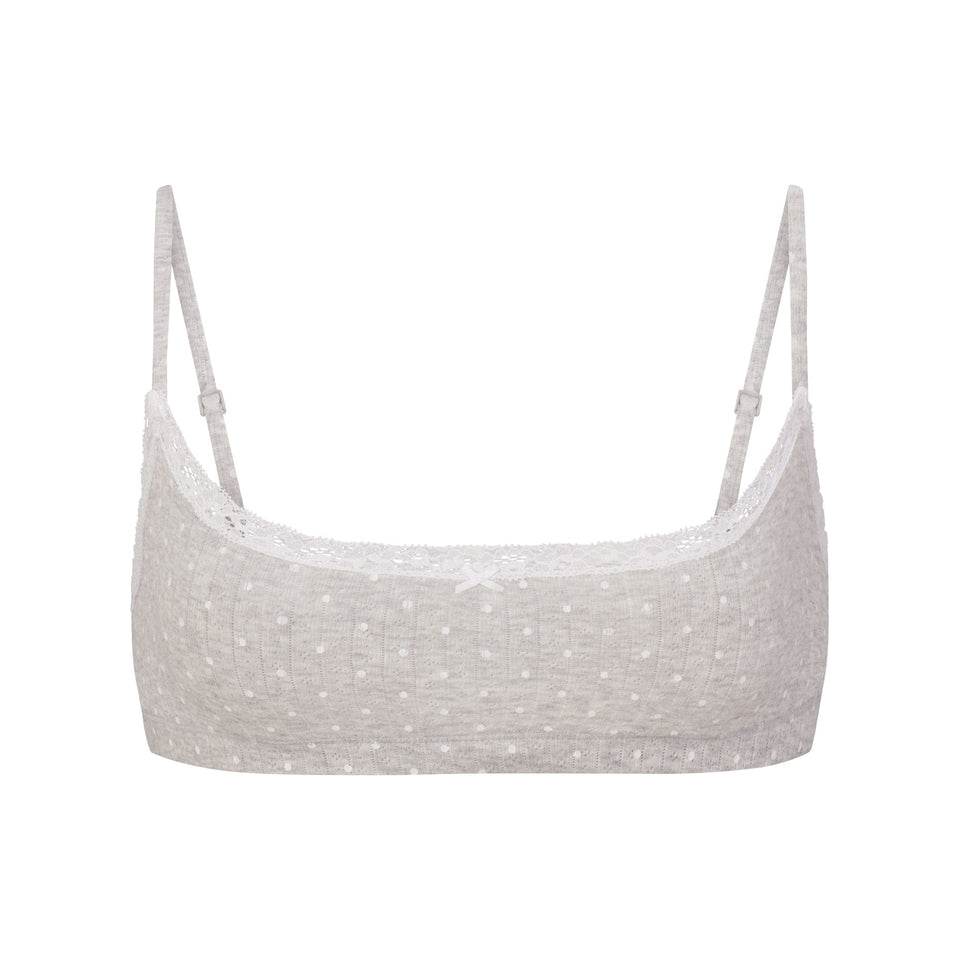 Lightweight Cotton Pointelle Scoop Bralette