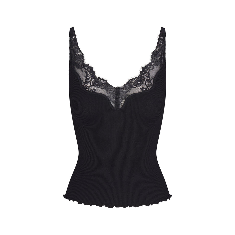 Rib Knit Lace Cami